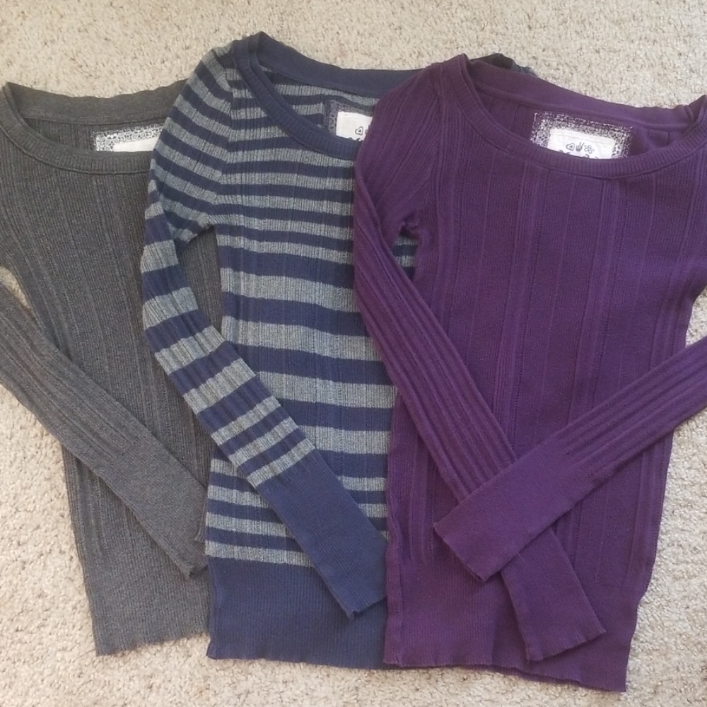 3 Fitted Medium Mudd Long Sleeves
